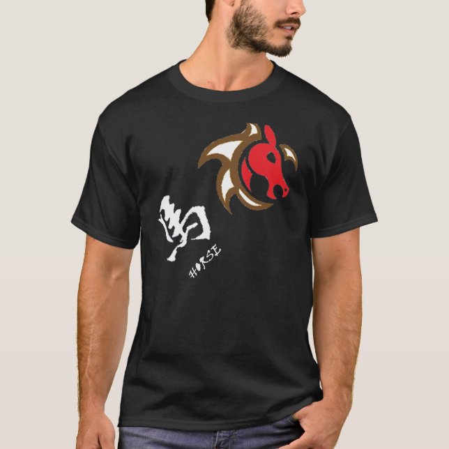 Camiseta Ano do cavalo - 2014, zodíaco chinês (Frente)