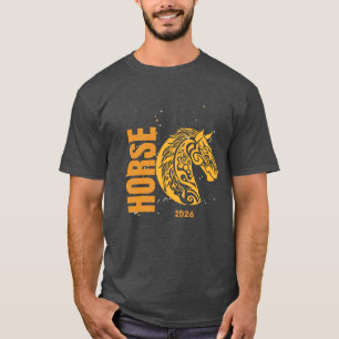 Camiseta Ano do Cavalo 2026 amarelo