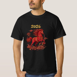 Camiseta Ano do Cavalo 2026 Ano Novo Chinês CNY