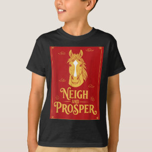 Camiseta Ano do cavalo 2026 ano novo chinês relinchar e
