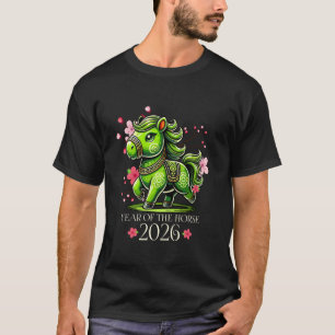Camiseta Ano do Cavalo 2026 Ano Novo Lunar Ano Novo Chinês