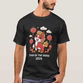 Camiseta Ano do Cavalo 2026 Astrologia Zodíaco Chinês