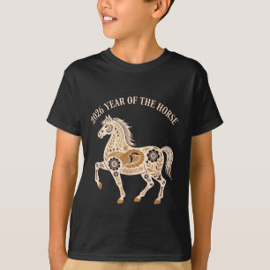 Camiseta Ano do Cavalo de Fogo 2026 Ano Novo Chinês Festivo