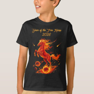 Camiseta Ano do cavalo de fogo 2026 ano novo lunar chinês