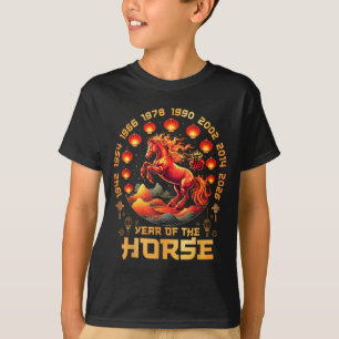 Camiseta Ano do Cavalo de Fogo Ano Novo Chinês 2026 Decoraç