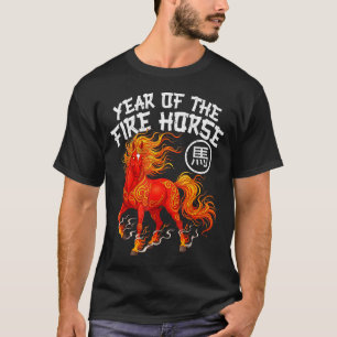 Camiseta Ano do Cavalo de Fogo Ano Novo Chinês 2026 Zodia