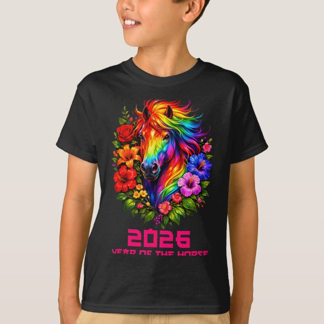 Camiseta Ano do Cavalo Lunar Chinês 2 (Frente)