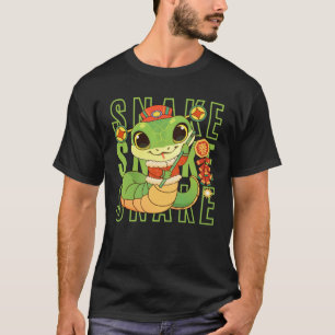 Camiseta Ano Do Cobra Verde Do Ano Novo Da China Cobra