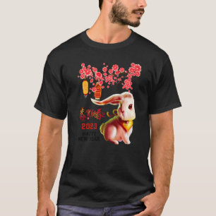 Camiseta Ano Do Coelho 2023 Feliz Ano Lunar Da China