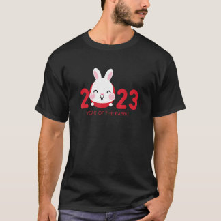 Camiseta Ano Do Coelho 2023 Zodiac Lunar Chinês Novo Y