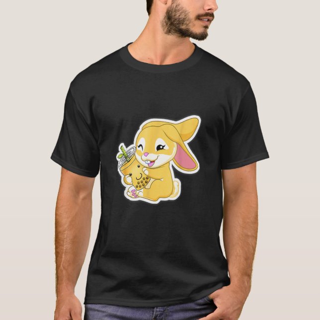 Camiseta Ano Do Coelho Bunny Bae Bubble Boba Tea Chine (Frente)
