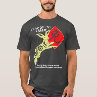 Camiseta Ano do Coelho Feliz Zodiac Chinês Novo Lunar