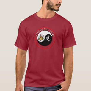 Camiseta Ano do Coelho - yinyang (texto branco)