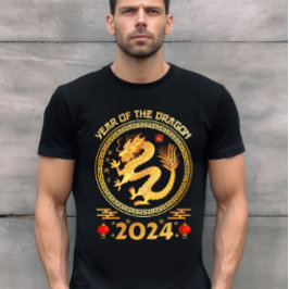 Camiseta Ano do Dragão 2024 - Ano Novo Lunar 2024 T-Shi