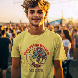 Camiseta Ano do Dragão 2024 Sinal Zodiac Lunar