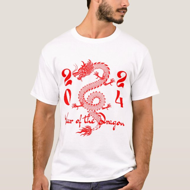 Camiseta Ano do Dragão Vermelho (Frente)