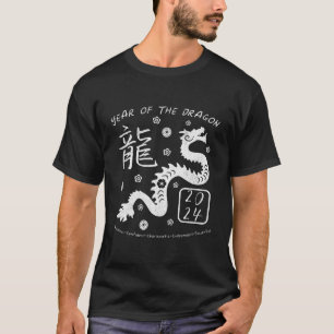 Camiseta Ano Do Dragão - Zodíaco Chinês Ano Novo 2024