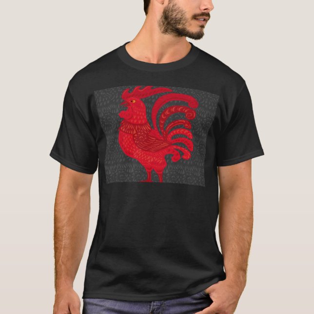 Camiseta Ano do Frango Vermelho (Frente)