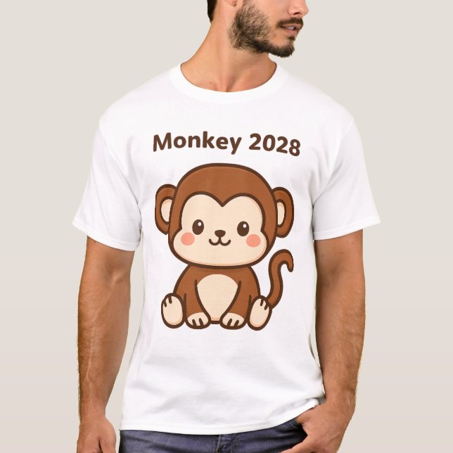 Camiseta Ano do Macaco 2028 (Frente)