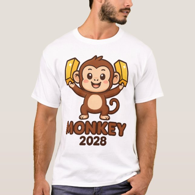 Camiseta Ano do Macaco 2028 (Frente)