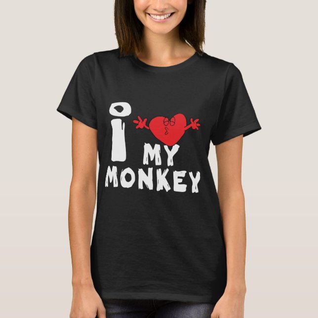 Camiseta Ano do Macaco "Eu Amo Meu Macaco" (Frente)