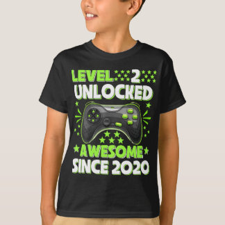 Camiseta Ano do segundo do Jogo de Vídeo 2020 Desbloqueado