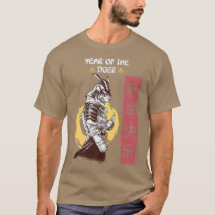 Camiseta Ano do Tigre Zodiac Lunar Samurai Tig Chinês