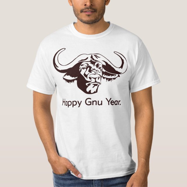 Camiseta Ano feliz do Gnu (Frente)