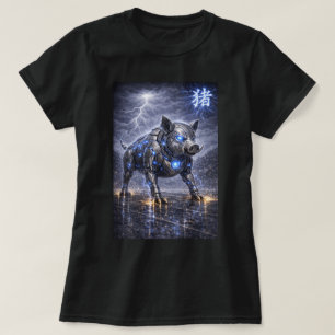 Camiseta Ano Fu Chinês do Zodíaco do Porco 0046492