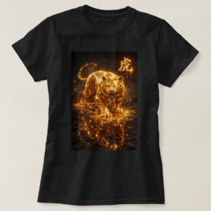 Camiseta Ano Fu Chinês do Zodíaco do Tigre 0046469