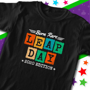 Camiseta Ano Leap 2020 Nascer Rare 2020 Dia do Salto Aniver