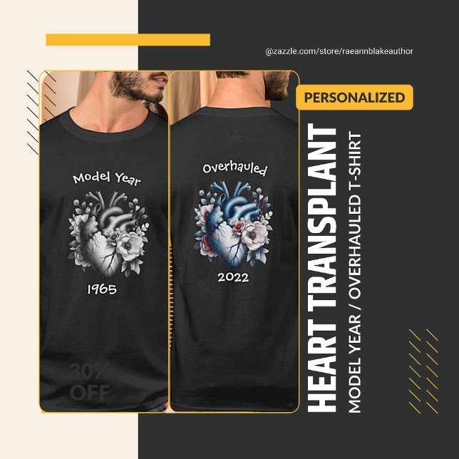 Camiseta Ano-Modelo/Transplante Cardíaco Revisto T-Shirt (Criador carregado)