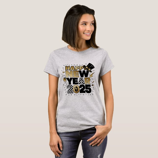 Camiseta Ano Novo 2025 (Frente Completa)