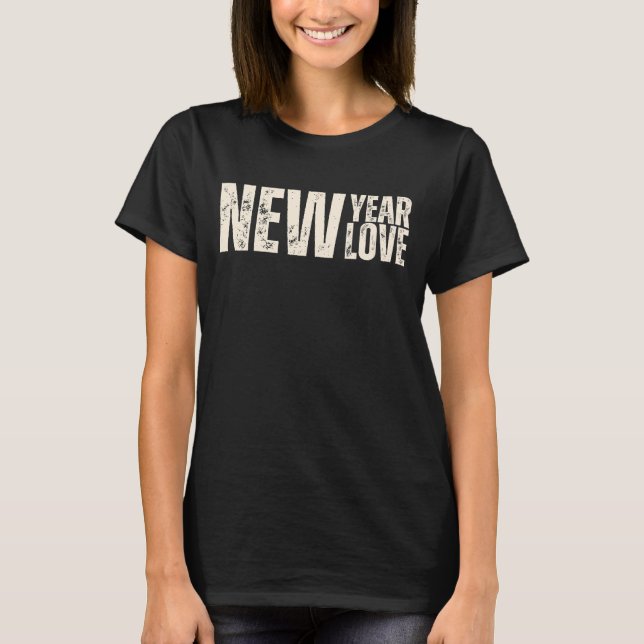 Camiseta Ano Novo Amor 2024 Mulheres (Frente)