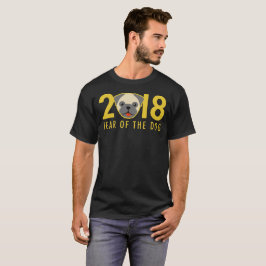 Camiseta Ano novo chinês 2018 anos do Pug do cão
