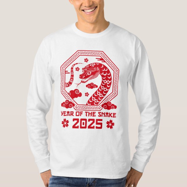 Camiseta Ano Novo Chinês 2025 Ano da Cobra (Frente)