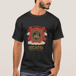 Camiseta Ano Novo Chinês 2025 Ano Da Feliz Cobra
