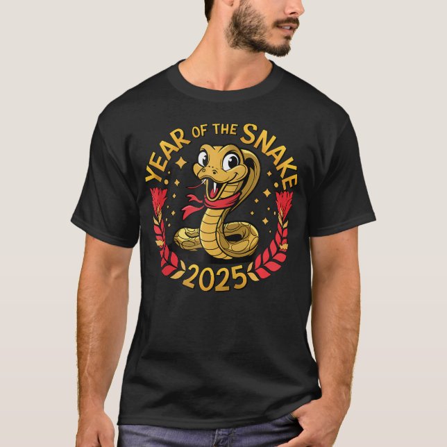 Camiseta Ano Novo Chinês 2025 Do Cobra Zip (Frente)