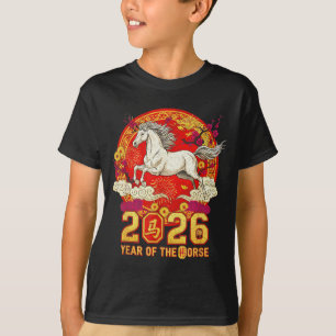 Camiseta Ano Novo Chinês 2026 Ano do Cavalo 2026 Lunar