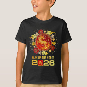 Camiseta Ano Novo Chinês 2026 Ano do Cavalo Feliz Ano Novo