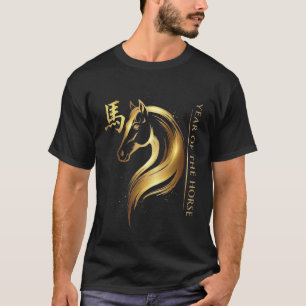 Camiseta Ano Novo Chinês 2026 Ano do Cavalo Manga Longa