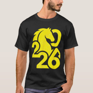 Camiseta Ano Novo Chinês 2026 Arte do Cavalo