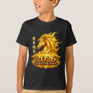 Camiseta Ano Novo Chinês 2026 Arte do Cavalo