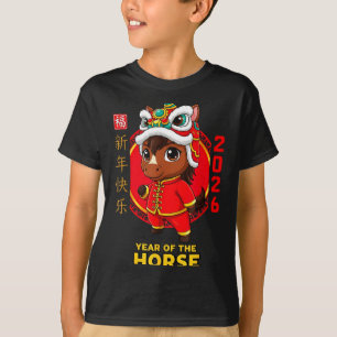 Camiseta Ano Novo Chinês 2026 Design Cavalo