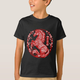 Camiseta Ano novo chinês 2026 flores ano novo lunar do ca