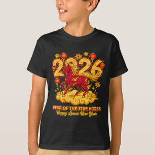 Camiseta Ano Novo Chinês de 2026 do Cavalo Zodíaco Lunar