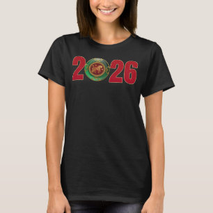 Camiseta Ano Novo Chinês de Jade 2026 do Cavalo