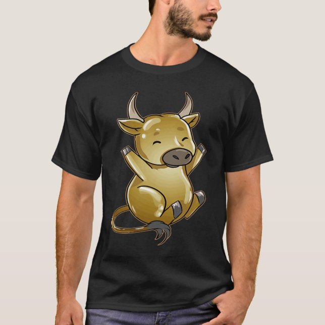 Camiseta Ano Novo Chinês do Bebê Cuta OX Animal Zodiac (Frente)