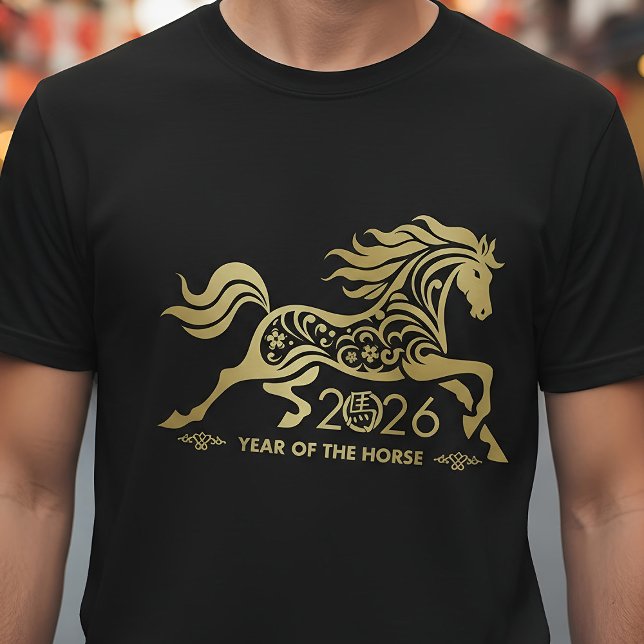 Camiseta Ano Novo Chinês do Cavalo de Fogo 2026 (Criador carregado)
