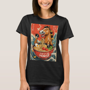 Camiseta Ano Novo Chinês do Zodíaco do Cavalo 2026 Ramen Eu